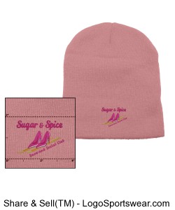 SNS Pink Knit Cap Design Zoom